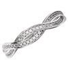 Silver Cubic Zirconia Plait Ring - F6019 Alternative Image