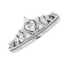 Silver Cubic Zirconia Tiara Ring - F6028 Alternative Image