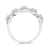 Silver Cubic Zirconia Five Halo Ring - F6051 Alternative Image