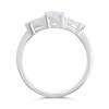 Silver Cubic Zirconia Trilogy Ring - F6070 Alternative Image