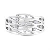 Silver Cubic Zirconia Lattice Band Ring - F6080 Alternative Image