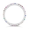 Silver Rainbow Cubic Zirconia Full Eternity Ring - F6081 Alternative Image