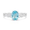 Silver Blue Topaz And CZ Ring - F6108 Alternative Image