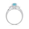 Silver Blue Topaz And CZ Ring - F6108 Alternative Image