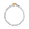 Silver Oval Citrine And CZ Ring - F6109 Alternative Image