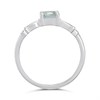 Silver Cushion Blue Topaz And CZ Ring - F6111 Alternative Image