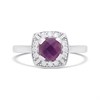 Silver Amethyst And CZ Ring - F6114 Alternative Image