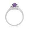 Silver Amethyst And CZ Ring - F6114 Alternative Image