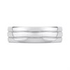 Silver Double Line 6mm Band Ring - F62010 Alternative Image