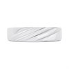 Silver Diagonal Pattern 6mm Band Ring - F62011 Alternative Image