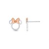 Disney Silver And Rose Plated Minnie Mouse Stud Earrings - 10mm - F6705 Alternative Image