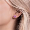 Disney Silver Stitch Flower Stud Earrings - F67105 Alternative Image