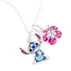 Disney Silver Lilo And Stitch CZ Necklace - F67114 Alternative Image