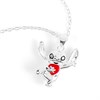 Disney Silver Stitch and Red Heart Necklace F Hinds Exclusive - F67118 Alternative Image