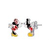 Disney Silver Mickey And Minnie Enamel Stud Earrings - 14mm - F6713 Alternative Image