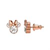 Disney Minnie Rose Gold Plated Bow Crystal Stud Earrings - F67175 Alternative Image