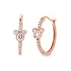 Disney Silver And Rose Plated Mickey Mouse Hoop Earrings - 22mm - F6717 Alternative Image