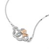 Disney Silver Mickey And Minnie Cubic Zirconia Slider Bracelet - F6798 Alternative Image
