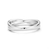 TI SENTO Silver Cubic Zirconia Crossover Ring - F6906 Alternative Image