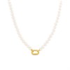 TI SENTO Gold Plated Silver 6mm Simulated Pearl Necklace - 19in - F69104 Alternative Image