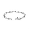TI SENTO Silver Cubic Zirconia Paper Link Bracelet - F6913 Alternative Image