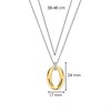 TI SENTO Gold Plated Silver 34091ZY/42 CZ Oval Necklace - F69141 Alternative Image