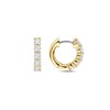 TI SENTO Gold Plated Silver 7718ZY CZ 14MM Huggie Earrings - F69143 Alternative Image