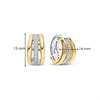 TI SENTO Gold Plated Silver 78010ZY CZ Huggie Earrings - F69145 Alternative Image