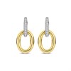TI SENTO GP Silver 78015ZY CZ Double Hoop Earrings - F69146 Alternative Image