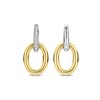 TI SENTO GP Silver 78015ZY CZ Double Hoop Earrings - F69146 Alternative Image