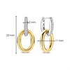 TI SENTO GP Silver 78015ZY CZ Double Hoop Earrings - F69146 Alternative Image