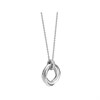 TI SENTO Silver Cubic Zirconia Twist Necklace - F6918 Alternative Image
