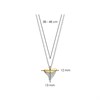 TI SENTO Gold Plated Silver Organic Triangle Necklace - F6921 Alternative Image