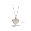 TI SENTO Gold Plated Silver Cubic Zirconia Heart Necklace - F6923 Alternative Image