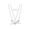 TI SENTO Silver Cubic Zirconia Paper Link Necklace - F6924 Alternative Image