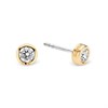 TI SENTO Gold Plated Silver Solitaire Stud Earrings - F6926 Alternative Image