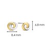 TI SENTO Gold Plated Silver Circle Stud Earrings - F6929 Alternative Image
