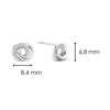 TI SENTO Silver Cubic Zirconia Circle Stud Earrings - F6930 Alternative Image
