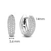 TI SENTO Silver Cubic Zirconia Huggie Earrings - F6931 Alternative Image