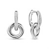 TI SENTO Silver Cubic Zirconia Twist Drop Earrings - F6934 Alternative Image