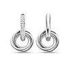 TI SENTO Silver Cubic Zirconia Twist Drop Earrings - F6934 Alternative Image