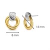 TI SENTO Gold Plated Silver Twist Hoop Earrings - F6935 Alternative Image