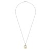 TI SENTO Silver Gold Plated 6829MW Mother Of Pearl Square CZ Necklace - F6996 Alternative Image
