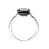 Fei Liu Silver And Black Ceramic Cubic Zirconia Ring - F7108 Alternative Image