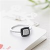 Fei Liu Silver And Black Ceramic Cubic Zirconia Ring - F7108 Alternative Image
