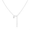 D4D Silver Diamond July Birth Crystal Necklace - F7343 Alternative Image