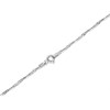 Silver 1.5mm Wide Diamond Cut Twisted Curb Chain - 24in - F9403 Alternative Image