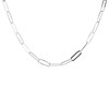 Silver Paper Link T-Bar Necklace - 17in - F9516 Alternative Image