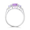 Silver Amethyst, Tanzanite And Lab Grown Diamond Ring - F9702 Alternative Image
