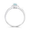 Silver Aquamarine And Lab Grown Diamond Ring - F9703 Alternative Image